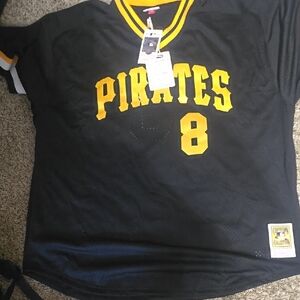 Mitchell & Ness Black and Yellow Pirates Jersey
